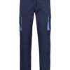 Pantalón de trabajo stretch multibolsillos bicolor en combinación Azul Navy/Celeste, modelo Velilla 103024S