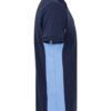 Polo de trabajo bicolor en azul marino y celeste, modelo Velilla 105504, manga corta