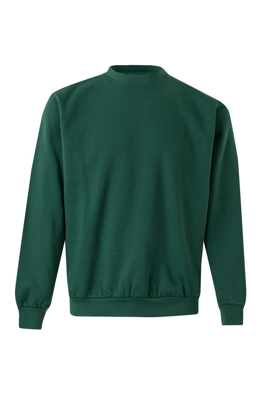Sudadera de trabajo con cuello redondo Velilla 105701 en color verde bosque, resistente y cómoda para uso laboral diario