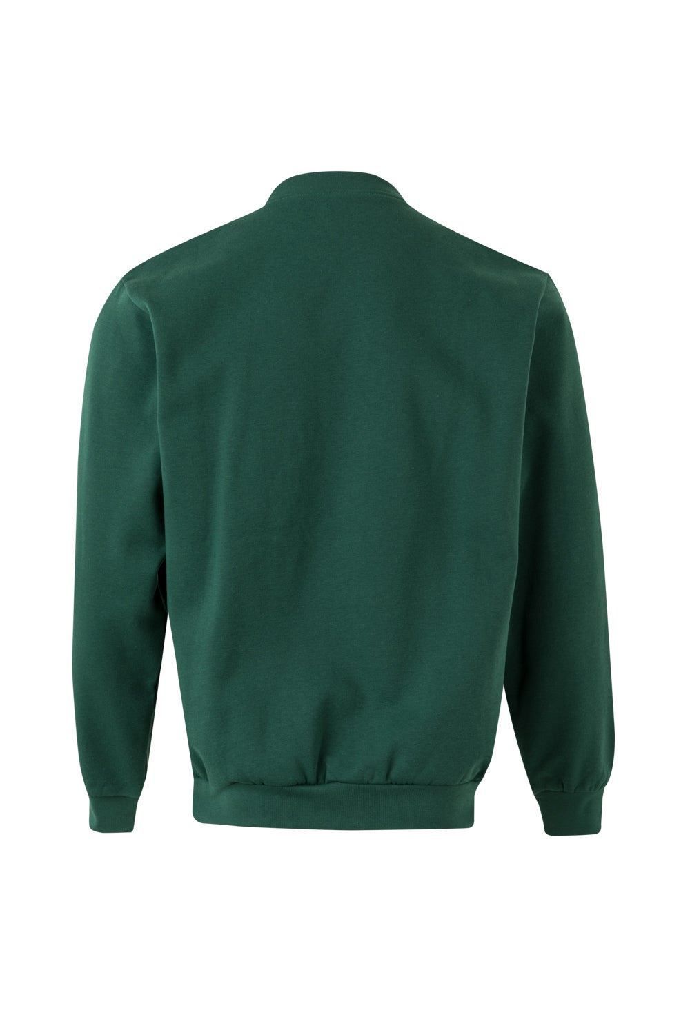 Sudadera de trabajo con cuello redondo Velilla 105701 en color verde bosque, resistente y cómoda para uso laboral diario