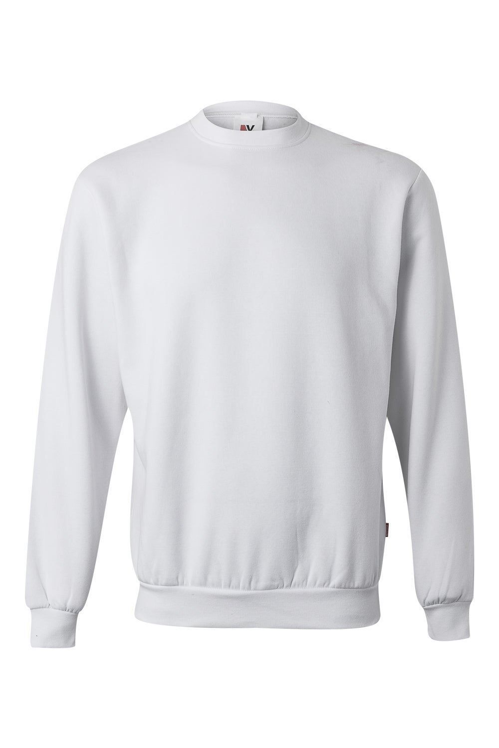 Sudadera de trabajo con cuello redondo Velilla 105701 en color blanco, resistente y cómoda para uso laboral diario