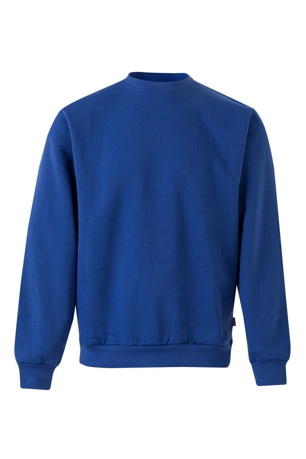 Sudadera de trabajo con cuello redondo Velilla 105701 en color azulina, resistente y cómoda para uso laboral diario