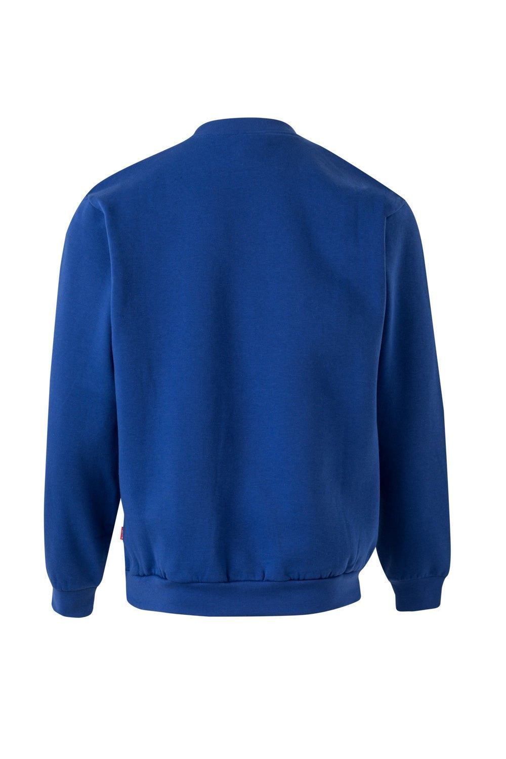 Sudadera de trabajo con cuello redondo Velilla 105701 en color azulina, resistente y cómoda para uso laboral diario