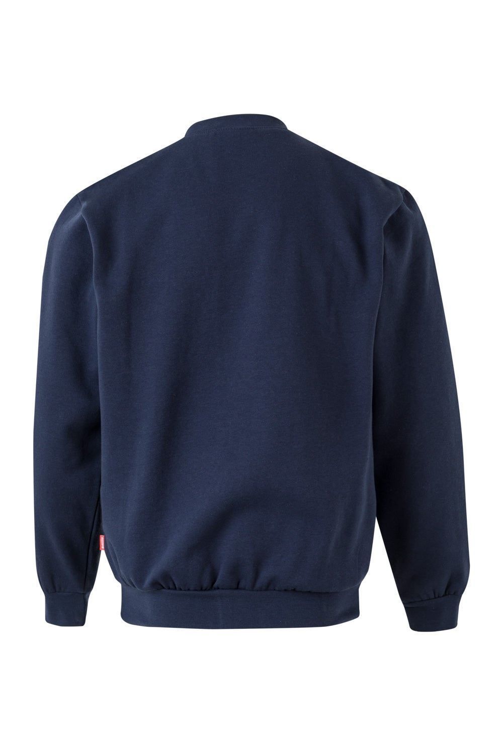 Sudadera de trabajo con cuello redondo Velilla 105701 en color azul navy, resistente y cómoda para uso laboral diario