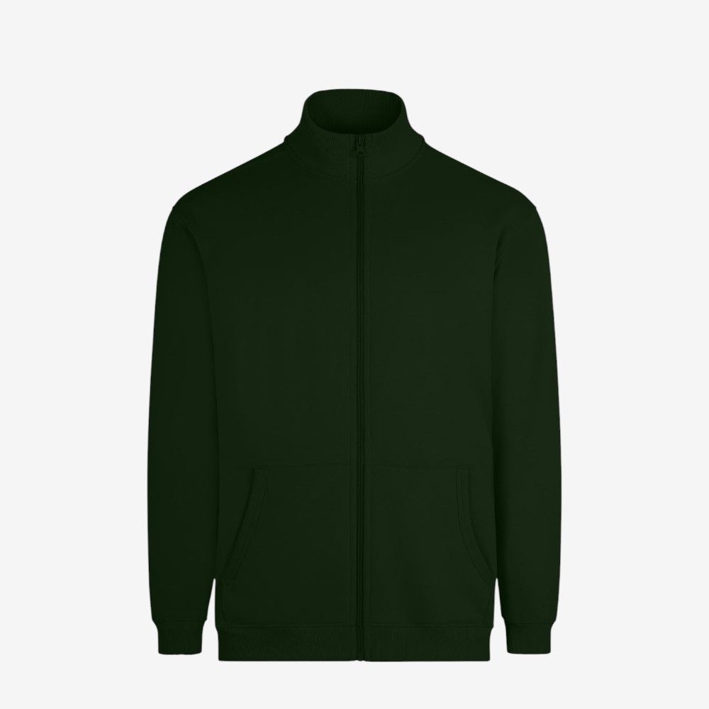 Sudadera unisex con cremallera Velilla en felpa perchada