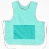 Delantal Escolar Turquesa con bolsillo frontal grande, ideal para uso infantil