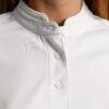 Polo señora cuello mao transpirable con tejido Coolmax en color blanco para uso profesional