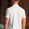 polo unisex cuello mao blanco