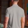 polo unisex cuello mao gris plata
