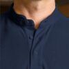 polo unisex cuello mao azul marino