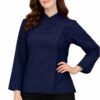 chaqueta cocina mujer azul marino profesional transpirable antimanchas