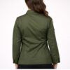 chaqueta cocina mujer verde caqui profesional transpirable antimanchas