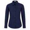 Camisa mujer manga larga azul marino Roger Alameda Slim Fit para uniforme profesional