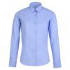 Camisa mujer manga larga celeste Roger Alameda Slim Fit para uniforme profesional