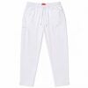 Pantalón laboral unisex blanco Roger de microfibra elástica con bolsillos funcionales