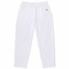 Pantalón laboral unisex blanco Roger de microfibra elástica con bolsillos funcionales