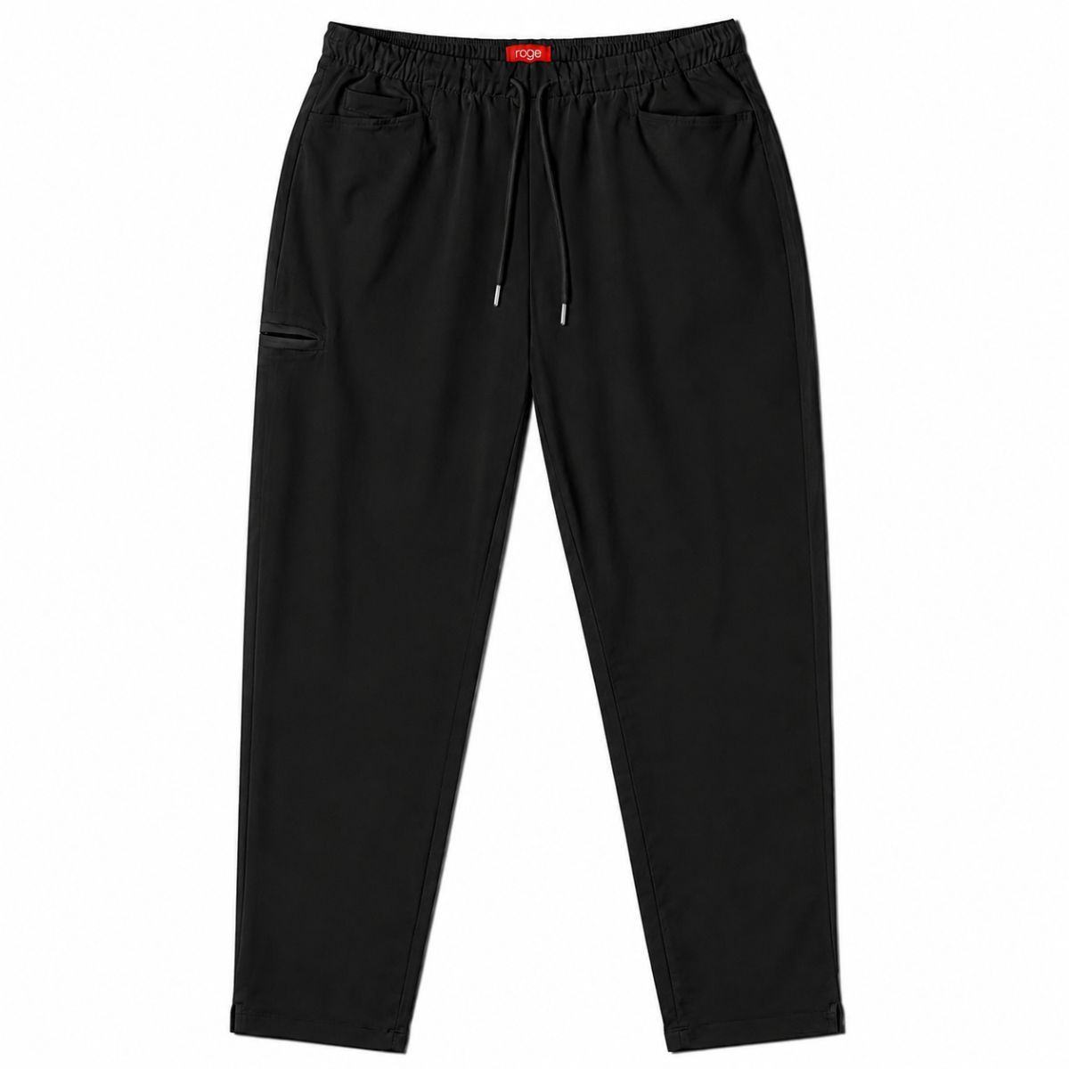 Pantalón laboral unisex Negro Roger de microfibra elástica con bolsillos funcionales