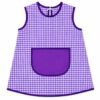 Baby escolar de verano vichy morado para guardería