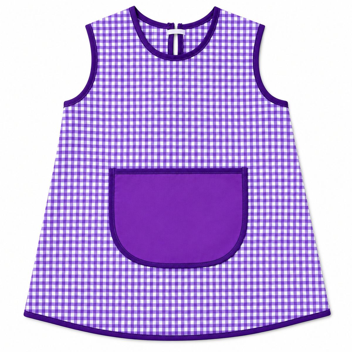 Baby escolar de verano vichy morado para guardería