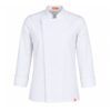 Chaqueta de cocina hombre blanca Mistral Roger con manga larga y espalda transpirable