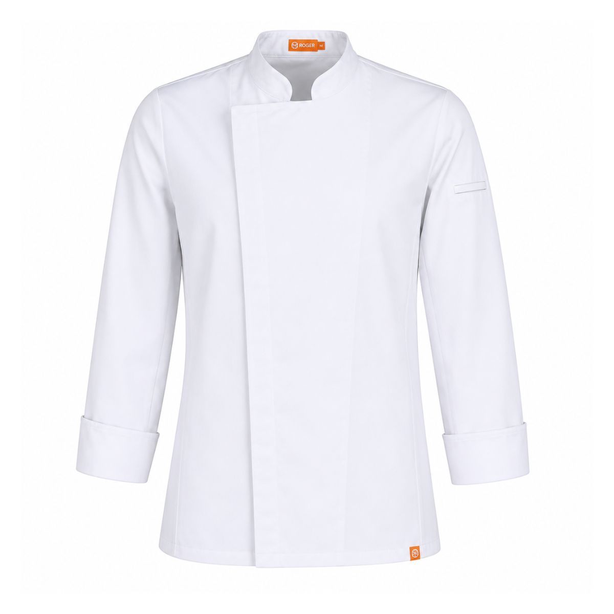 Chaqueta de cocina hombre blanca Mistral Roger con manga larga y espalda transpirable