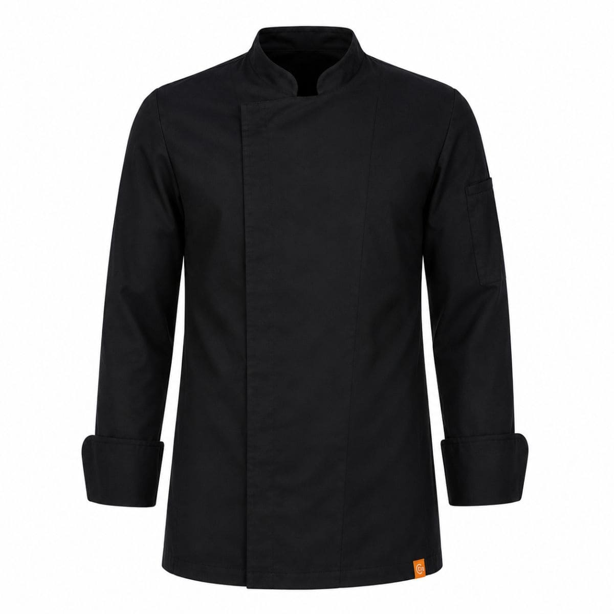 Chaqueta de cocina hombre negra Mistral Roger con manga larga y espalda transpirable
