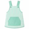 Babi Infantil con Tirantes Rayas Verde y Bolsillo Canguro de Unifor Gran para guardería y colegio