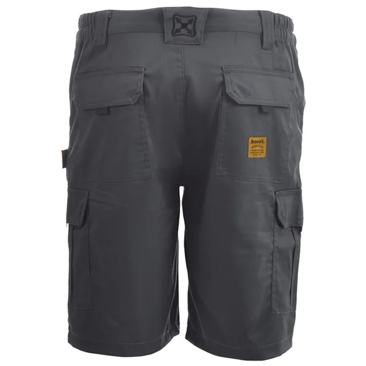 Bermuda Laboral Angus Confort Elástica Unisex BEEWORK.WEAR gris multibolsillos