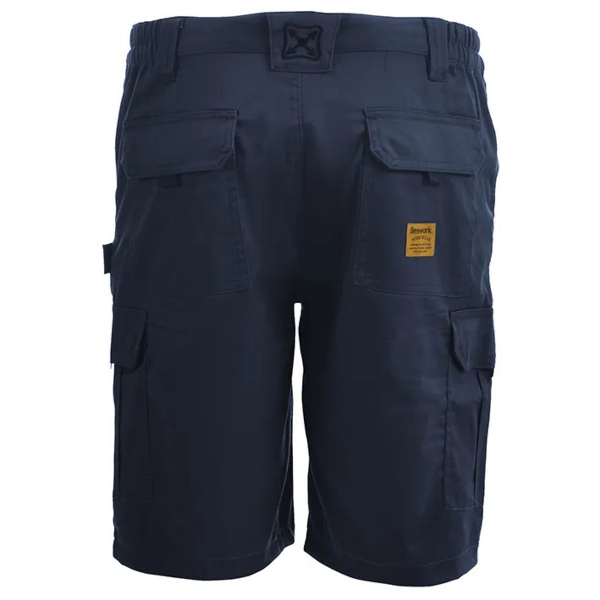 Bermuda Laboral Angus Confort Elástica Unisex BEEWORK.WEAR azul marino multibolsillos