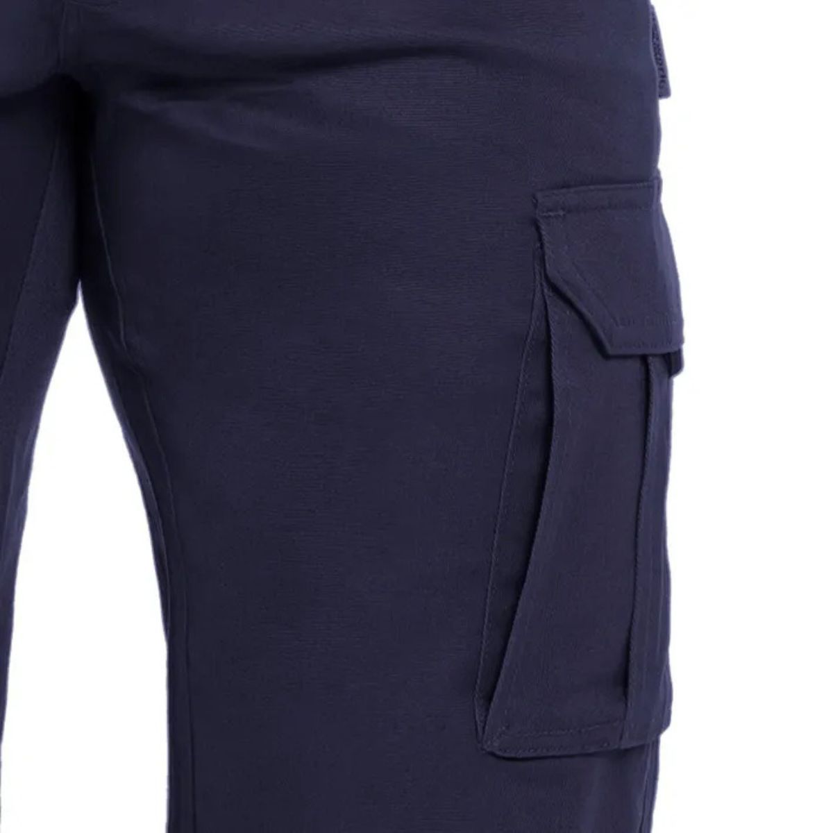 Pantalón elástico corte slim TRACK BEEWORK.WEAR azul navy multibolsillos