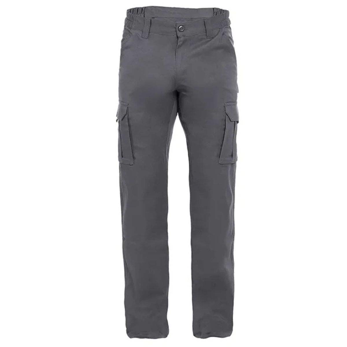Pantalón elástico corte slim TRACK BEEWORK.WEAR gris medio multibolsillos
