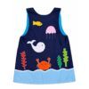 Bata Maestra Infantil Fondo Marino con Apliques de Tela